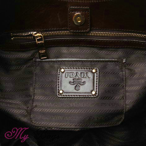 2014 Prada baltico soft calf leather shoulder bag BR4826 brown - Click Image to Close
